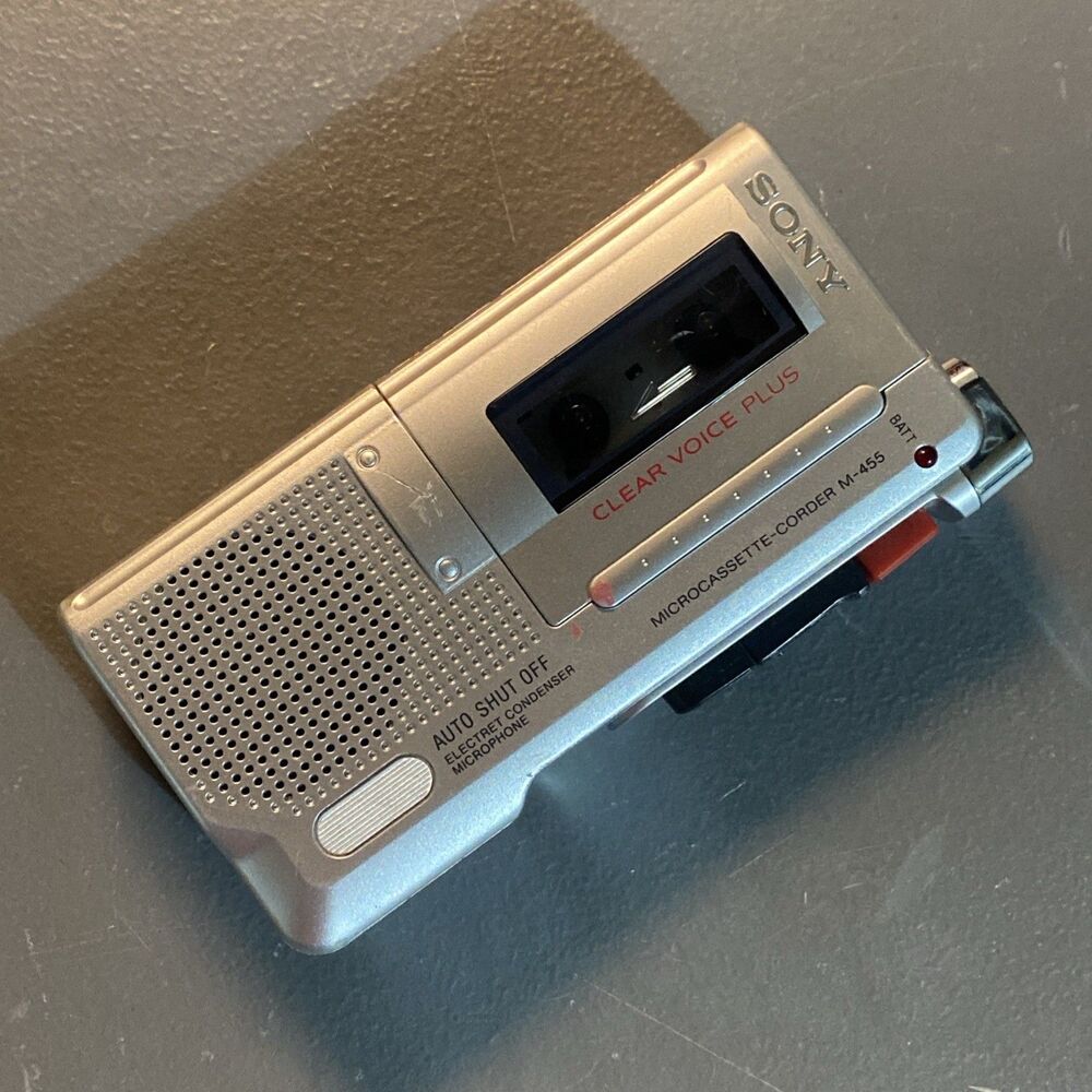 Sony Microcassette Corder M-455 Handheld Voice Recorder